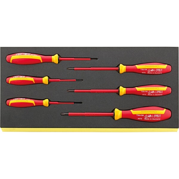 DRALL+ set of screwdrivers i.TCS inlay No.TCS 4675 VDE 1/3-tray6-pcs.